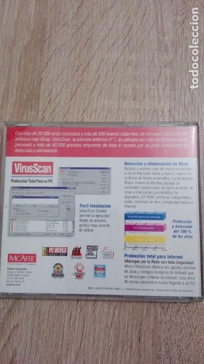 Videojuegos y consolas: VIRUSSCAN 4.0-PC CD ROM-MCAFEE-A&Ntilde;O 1998. - Foto 2