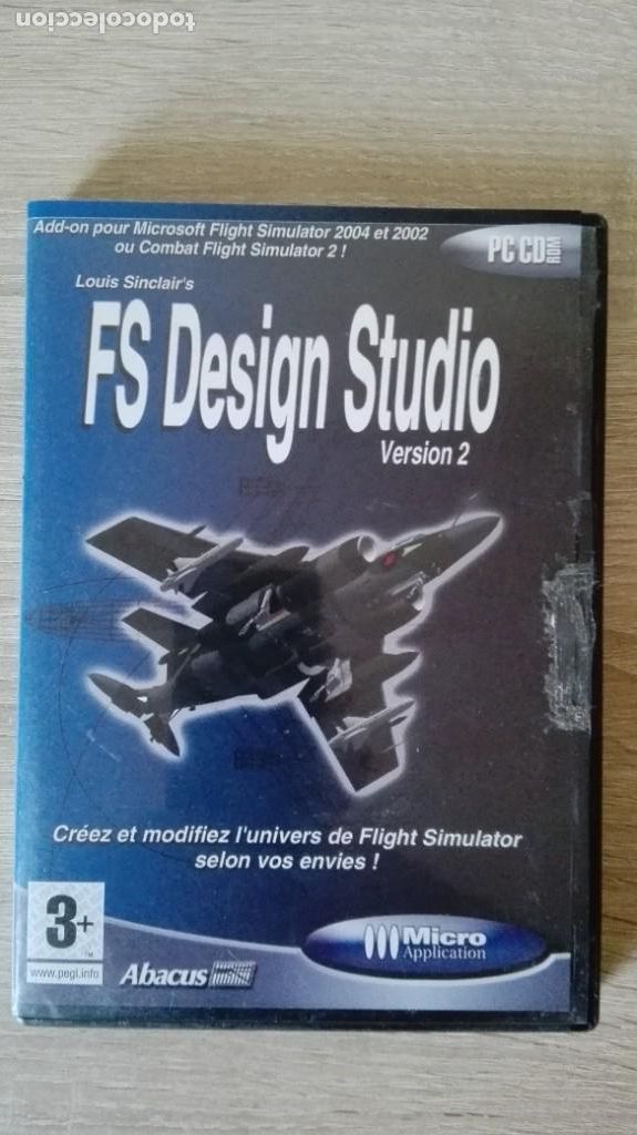 Videojuegos y consolas: LOUIS SINCLAIRS-FS DESIGN STUDIO VERSI&Oacute;N 2-POUR MICROSOFT FLIGHT SIMULATOR-PC CD ROM-2004-FRAN&Ccedil;AISE - Foto 1