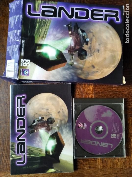 Videojuegos y consolas: LANDER - CD PC- CAJA GRANDE CARTON. - Foto 2