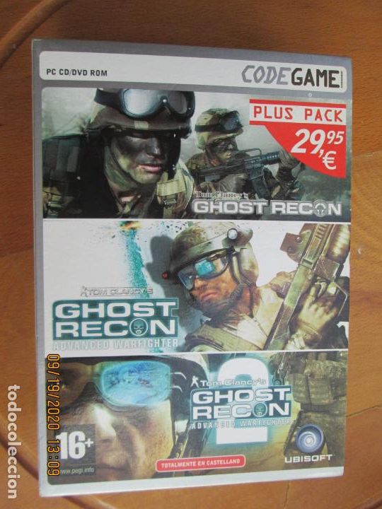 Videojuegos y consolas: TOM CLANCYS GHOST RECON PLUS PACK 3 PC-CD-ROM - CODE GAME - EN CASTELLANO - Foto 1
