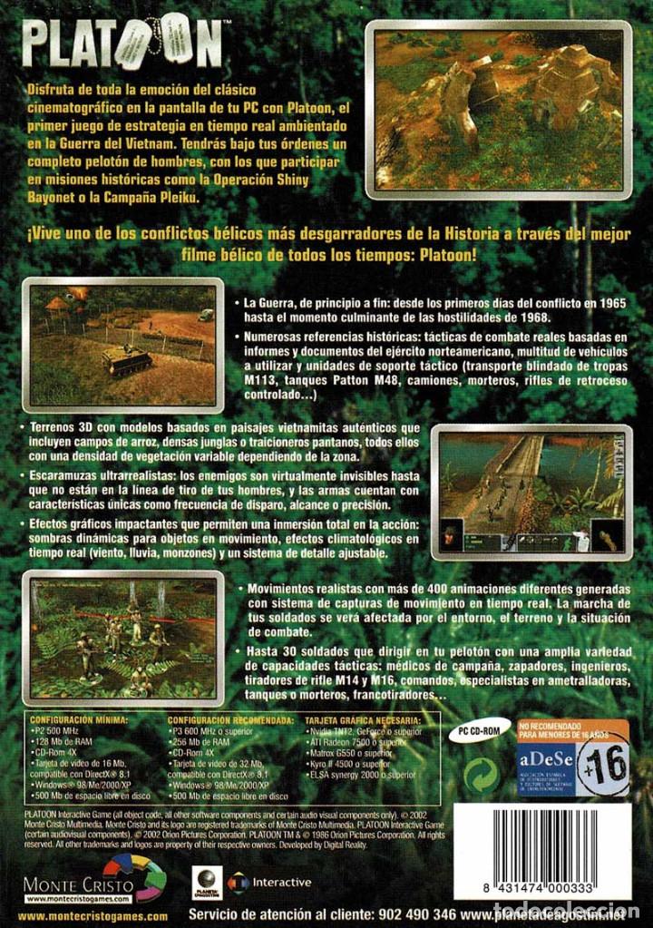 Videojuegos y consolas: Platoon. PC - Foto 2