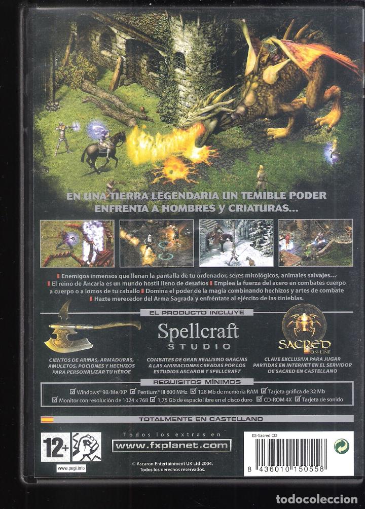 Videojuegos y consolas: SACRED. La leyenda del arma sagrada. PC. CD-Rom. FX Interactive. Completo.. - Foto 2