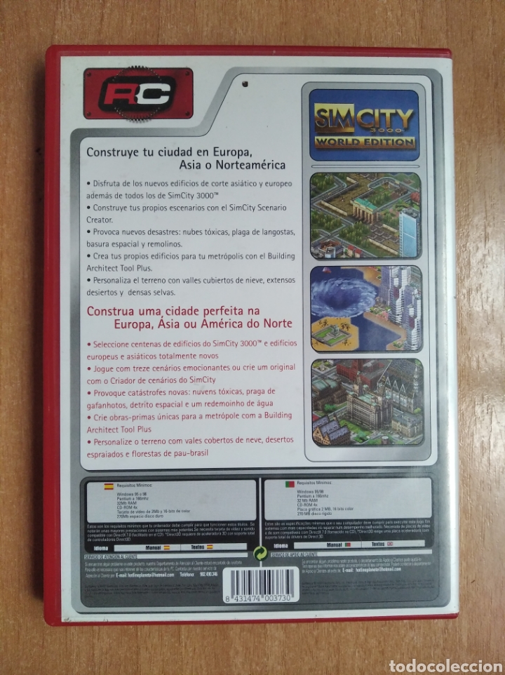 Videojuegos y consolas: Juego Sim city 3000 world edition pc cd rom - Foto 3