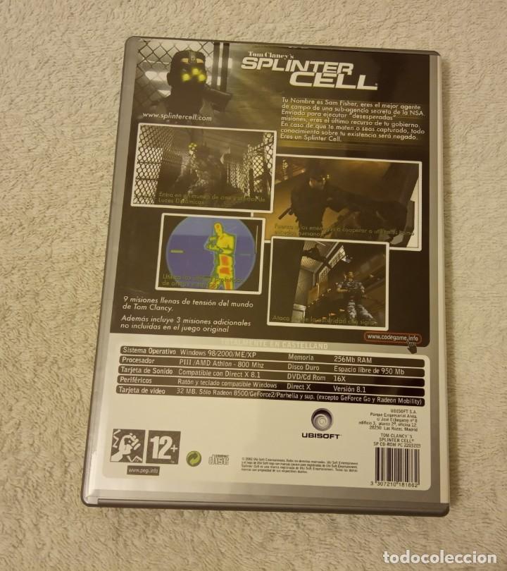 Videojuegos y consolas: -JUEGO PC CLANEY&acute;S SPLINTER CELL -- CODEGAME -- EN CASTELLANO -- JUEGO VINTAGE - Foto 2