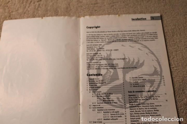 Videojuegos y consolas: INCUBATION MANUAL USUARIO PC 1997 - Foto 3