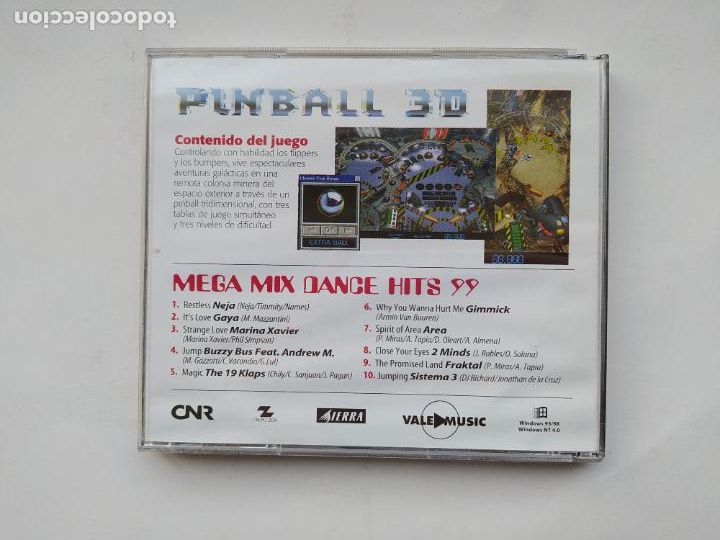 Videojuegos y consolas: PINBALL 3D. MEGA MIX DANCE HITS 99. CD-ROM. TDKCD36 - Foto 3