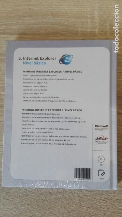 Videojuegos y consolas: PRECINTADO 5.INTERNET EXPLORER NIVEL BASICO LIBRO+PC CD ROM CURSO WINDOWS SKILLSOFT 2010 - Foto 3