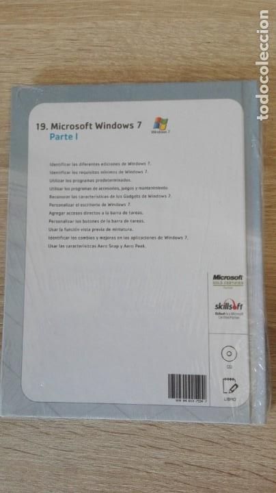 Videojuegos y consolas: PRECINTADO 19.MICROSOFT WINDOWS 7 PARTE I LIBRO+PC CD ROM CURSO WINDOWS SKILLSOFT 2010 - Foto 3