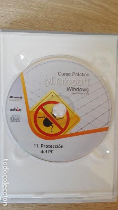 Videojuegos y consolas: 11.PROTECCI&Oacute;N DEL PC,LIBRO+PC CD ROM CURSO WINDOWS SKILLSOFT 2010 - Foto 2