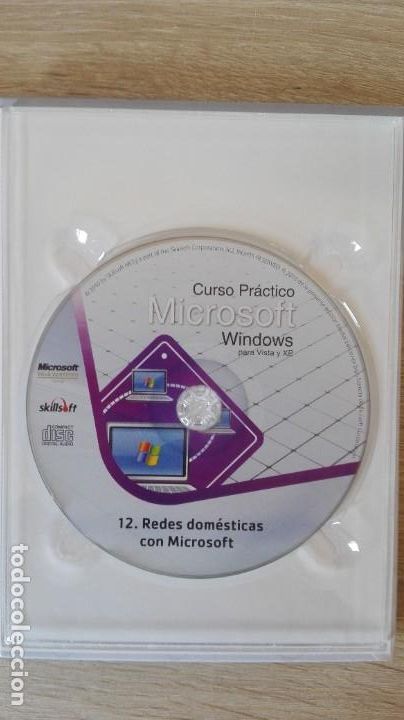 Videojuegos y consolas: 12.REDES DOM&Eacute;STICAS CON MICROSOFT,LIBRO+PC CD ROM CURSO WINDOWS SKILLSOFT 2010 - Foto 2