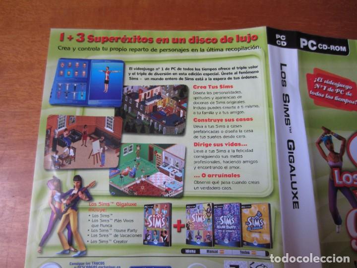 Videojuegos y consolas: Caratula Original Los Sims Gigaluxe (PC) - Foto 2