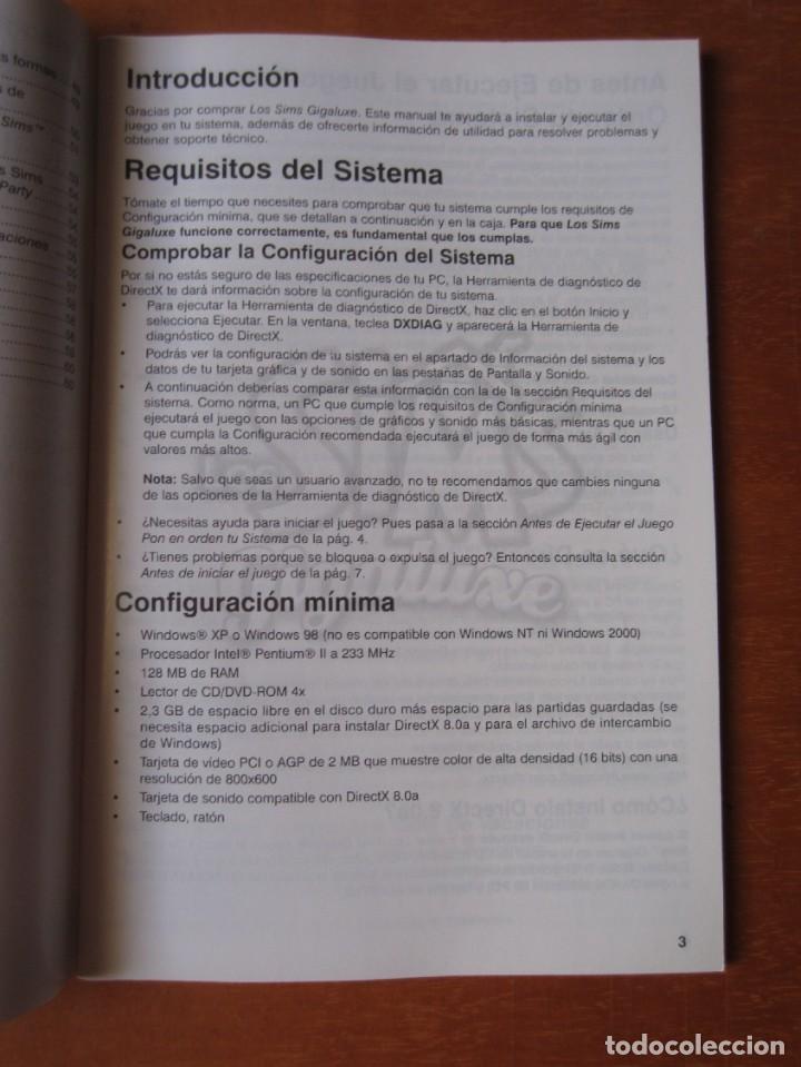Videojuegos y consolas: Manual Original Los Sims Gigaluxe (PC) - Foto 4