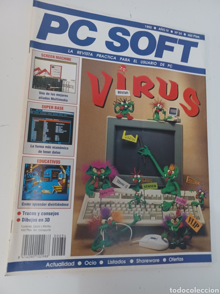 Videojuegos y consolas: Revista Informatica PC Soft N&deg; 34 a&ntilde;o 1992 - Foto 1