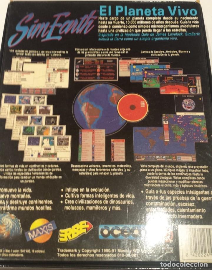 Videojuegos y consolas: &rdquo;SIM EARTH&rdquo; JUEGO PC MS-DOS FLOPPY DISCS 525 Castellano - Foto 2