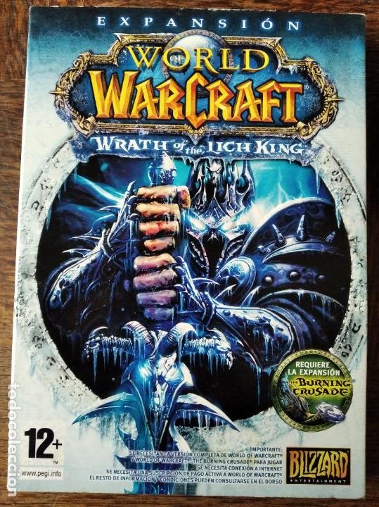 Videojuegos y consolas: WORLD OF WARCRAFT - EXPANSION: WRATH OF THE LICH KING - DVD ROM ESPECIAL CAJA CARTON - PAL ESPA&Ntilde;A -