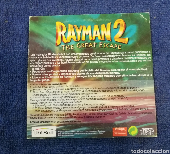 Videojuegos y consolas: Rayman 2. The great escape. Pc - Foto 2