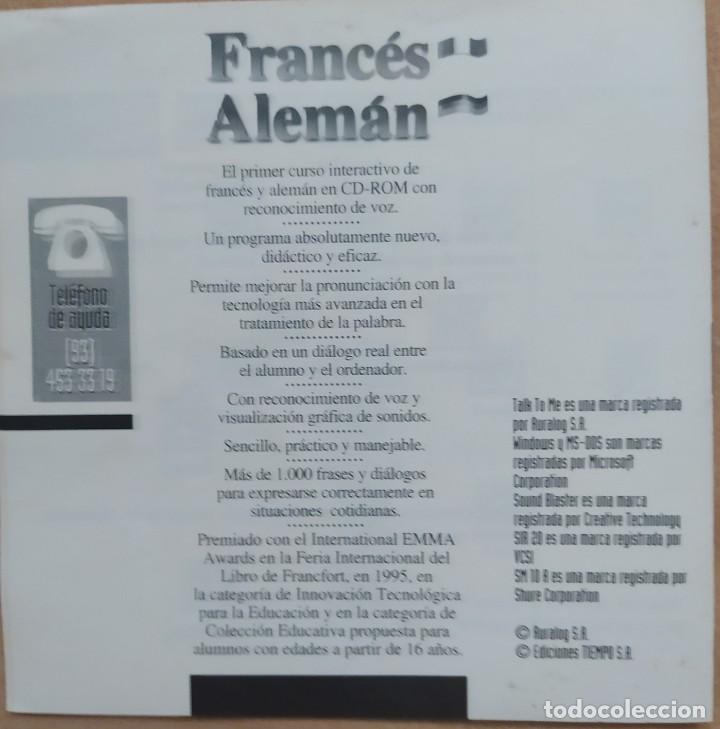 Videojuegos y consolas: CURSO FRANC&Egrave;S ALEM&Aacute;N EN CD-ROM interactivo con reconocimiento de voz - Foto 4