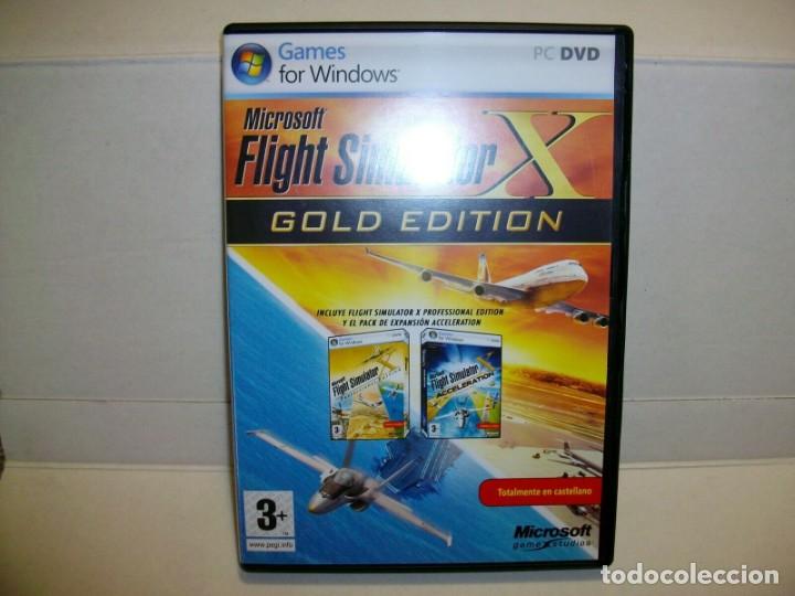 Videojuegos y consolas: FLIGHT SIMULATOR X GOLD EDITION EN ESPA&Ntilde;OL JUEGO PC - Foto 1