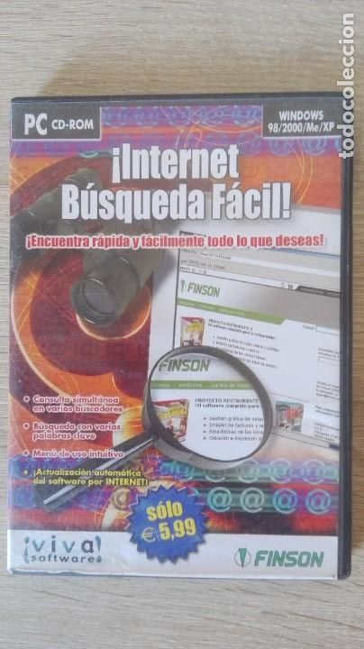 Videojuegos y consolas: INTERNET B&Uacute;SQUEDA F&Aacute;CIL-PC CD ROM-FINSON-A&Ntilde;O 2002. - Foto 1