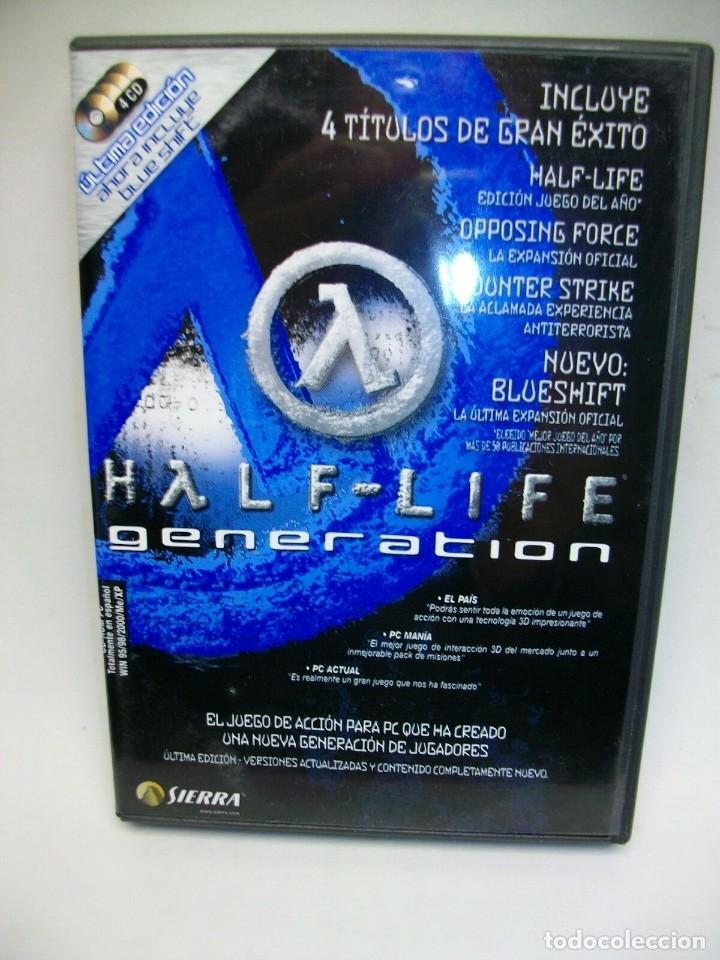 Videojuegos y consolas: HALF-LIVE Generation 4 CDs JUEGO de PC Pal ESPA&Ntilde;OL - Foto 1