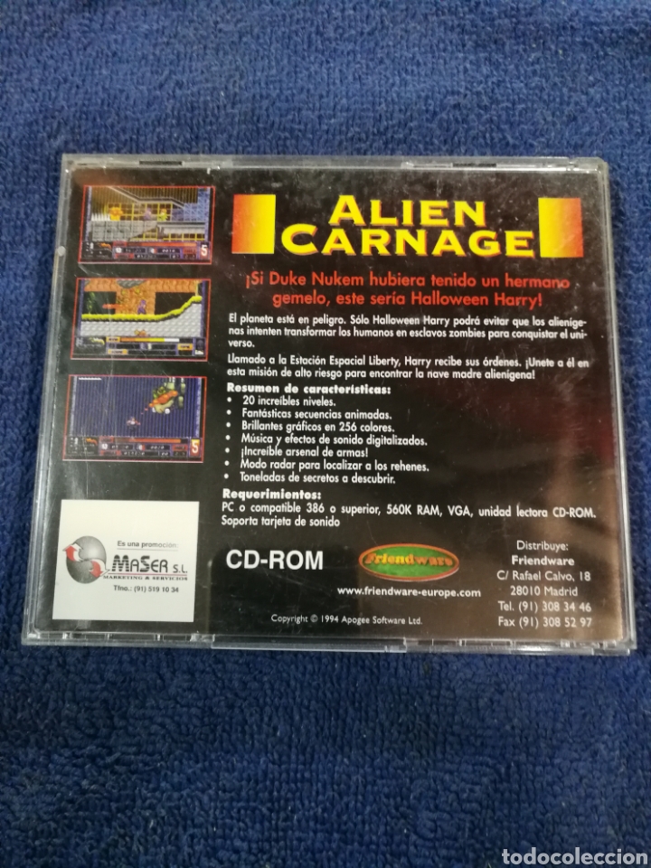 Videojuegos y consolas: Alien carnage. Juego de pc - Foto 3