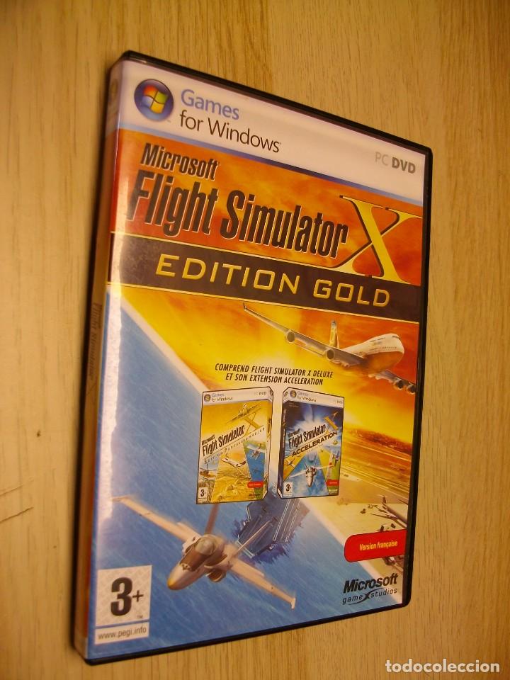 Videojuegos y consolas: FLIGHT SIMULATOR X GOLD EDITION FRANCAISE VERSION JUEGO PC - Foto 1