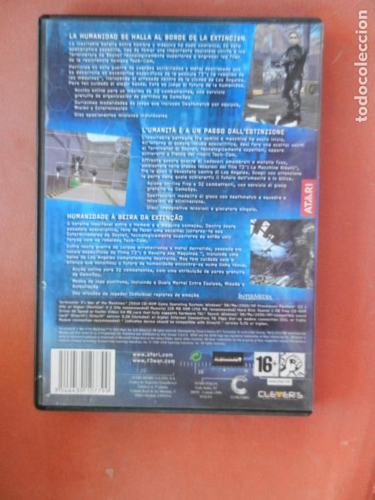Videojuegos y consolas: TERMINATOR 3 WAR OF THE MACHINES - PC CD ROM - Foto 2