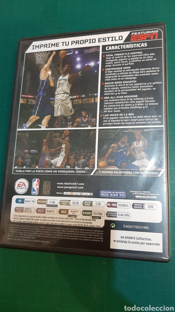 Videojuegos y consolas: GASOL BALONCESTO NBA LIVE 07 PC DVD - Foto 3