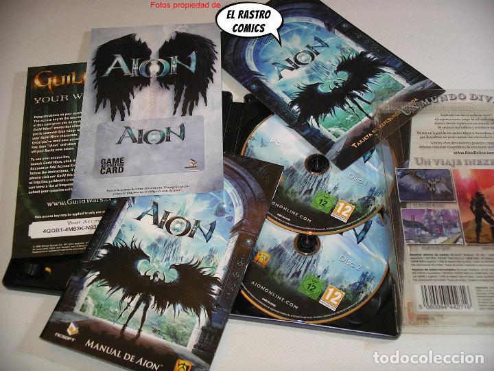 Videojuegos y consolas: Aion, juego PC DVD, con dos discos, steelbook + funda + code keys + activation card... - Foto 2