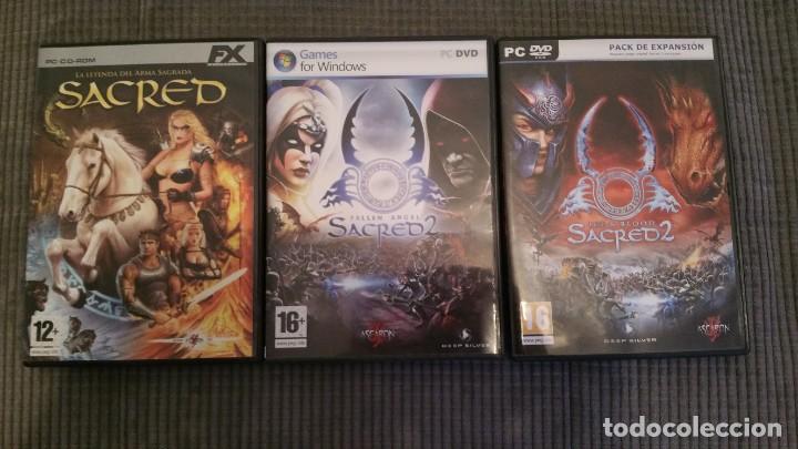 Videojuegos y consolas: Lote 3 juegos Sacred pc - Foto 1