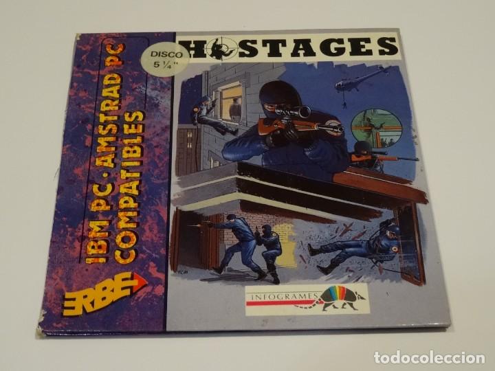 Videojuegos y consolas: PC IBM Compatibles - Hostages ERBE Disco 5 1/4 Disc - Foto 1