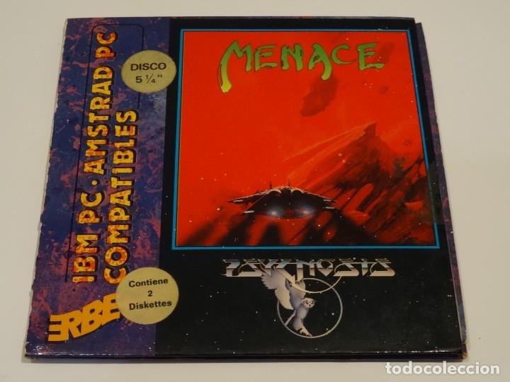 Videojuegos y consolas: PC IBM Compatibles - Menace ERBE Disco 5 1/4 Disc - Foto 1