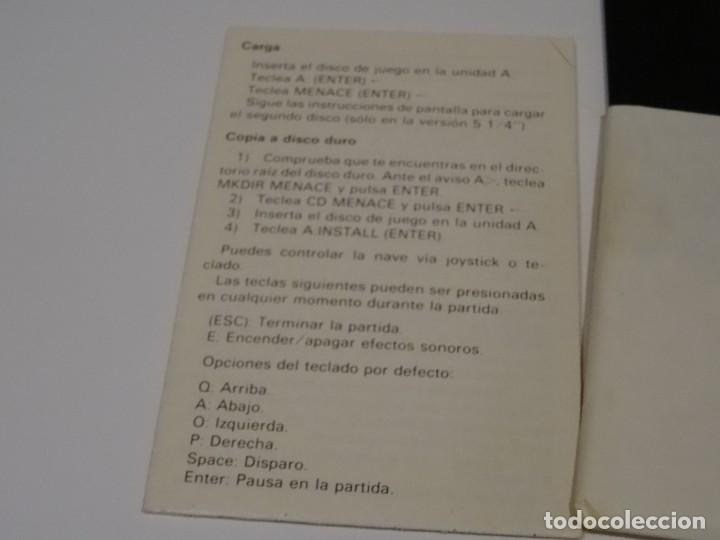 Videojuegos y consolas: PC IBM Compatibles - Menace ERBE Disco 5 1/4 Disc - Foto 6