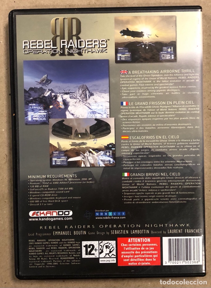 Videojuegos y consolas: REBEL RAIDERS OPERATION NIGHTHAWK. KANDO. PC CD-ROM. CON MANUAL. - Foto 3