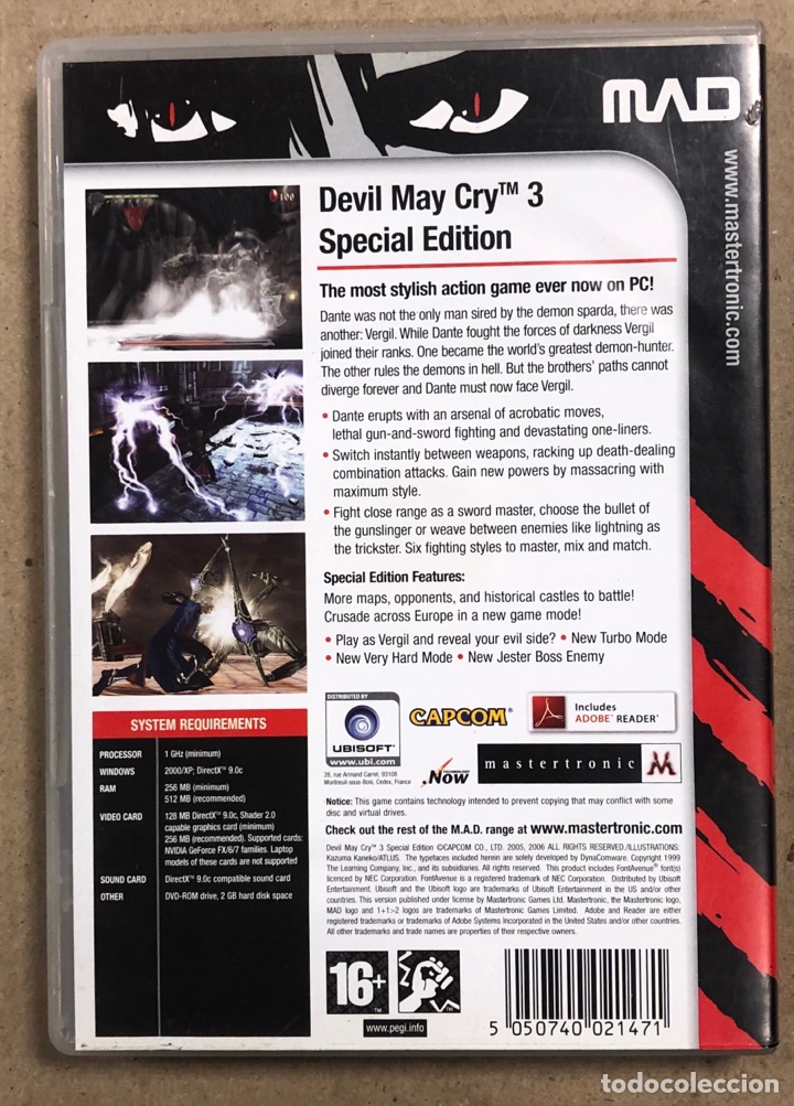Videojuegos y consolas: DEVIL MAY CRY 3 DANTES AWAKENING SPECIAL EDITION. LIBISOFT CAPCOM. PC DVD-ROM. - Foto 3