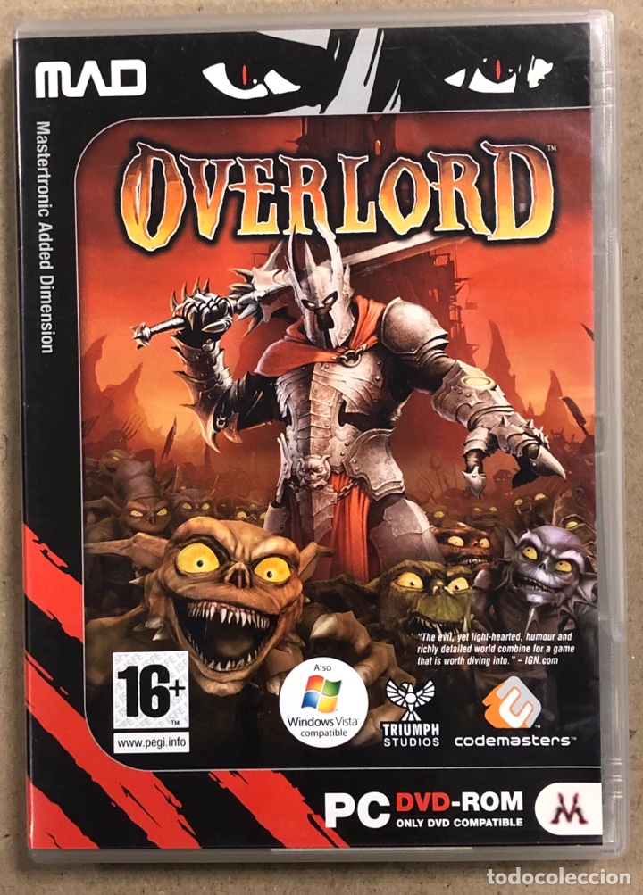 Videojuegos y consolas: OVERLORD. PC DVD-ROM. TRIUMPH STUDIOS - CODEMASTERS. - Foto 1