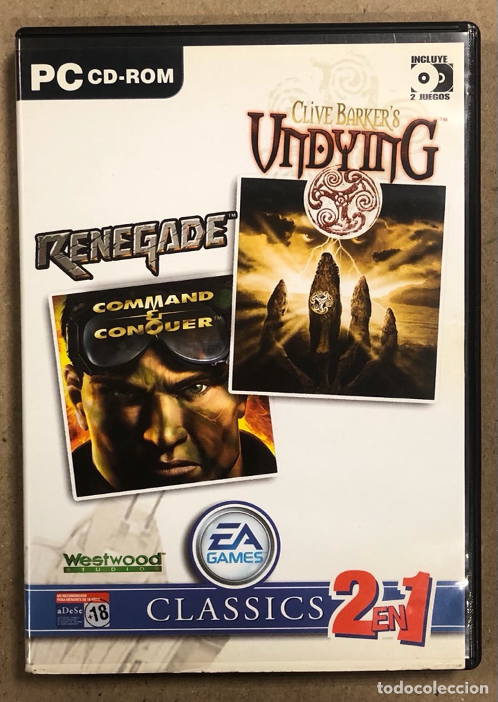 Videojuegos y consolas: RENEGADE COMMAND & CONQUER + CLIVE BARKER&acute;S UNDYING . PC CD-ROM. 2 JUEGOS. - Foto 1