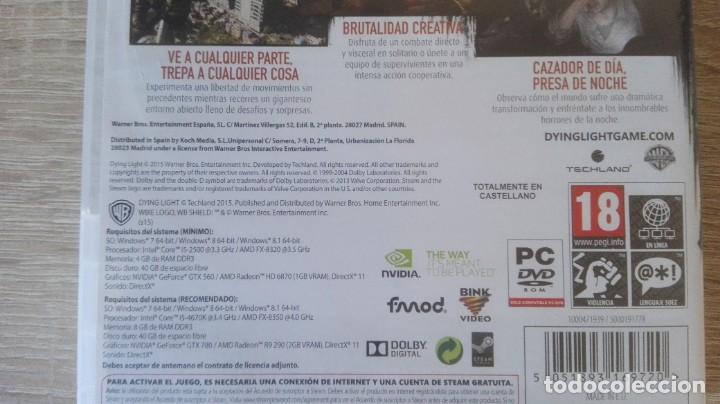 Videojuegos y consolas: DYING LIGHT - TERROR ZOMBIES GAME - PC DVD ROM - TECHLAND - A&Ntilde;O 2015. - Foto 4