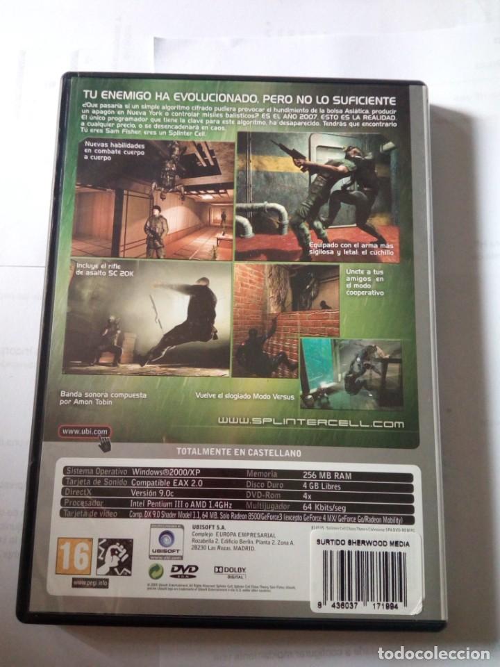Videojuegos y consolas: TOM CLANCYS - SPLINTER CELL - CHAOS THEORY - PC - Foto 2