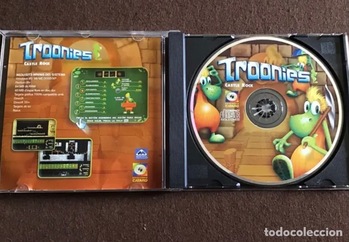 Videojuegos y consolas: Disco CD-ROM. TROONIES Castle Rock. Juego Arcade - Foto 3
