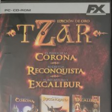 Videojuegos y Consolas: TZAR EDICION DE ORO (EL PODER DE LA CORONA, EL CID Y LA RECONQUISTA, EL REY ARTURO Y EXCALIBUR PC CD. Lote 315440323