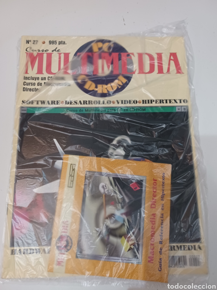 Videojuegos y consolas: Fasciculo N&deg; 27 Curso inform&aacute;tica PC Multimedia + CD Rom Macromedia Director Easa - Foto 1