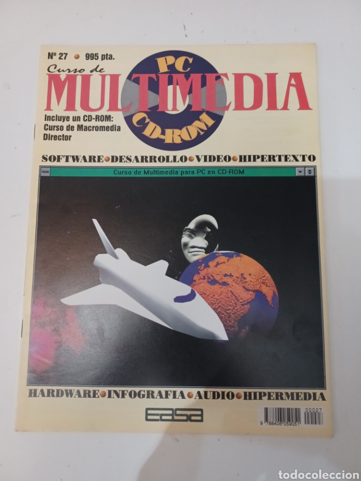 Videojuegos y consolas: Fasciculo N&deg; 27 Curso inform&aacute;tica PC Multimedia + CD Rom Macromedia Director Easa - Foto 2