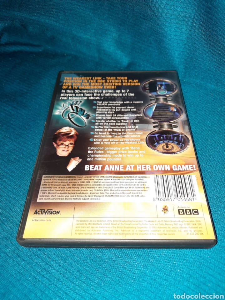 Videojuegos y consolas: CD-ROM PC WEAKEST LINK, ACTIVISION - Foto 2