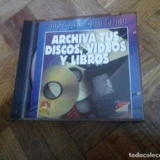 Videojuegos y Consolas: ARCHIVA TUS DISCOS VIDEOS Y LIBROS SORWARE DOMESTICO. Lote 323861573