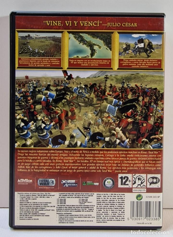 Videojuegos y consolas: ROME TOTAL WAR / PRIMERA EDICI&Oacute;N 2004 / PC CD-ROM - Foto 2