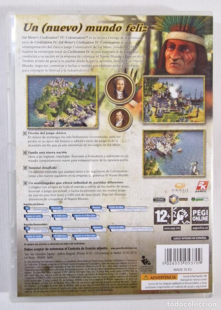 Videojuegos y consolas: CIVILIZATION IV - 4 + BEYOND THE SWORD + COLONIZATION / 2005-2008 / PC DVD - Foto 13