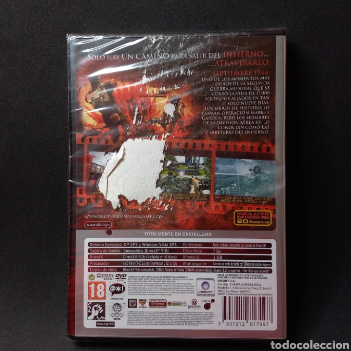 Videojuegos y consolas: BROTEHRS IN ARMS HELL`S HIGHWAY - nuevo a estrenar - precintado - CodeGame PC DVD ROM Ubisoft - Foto 3