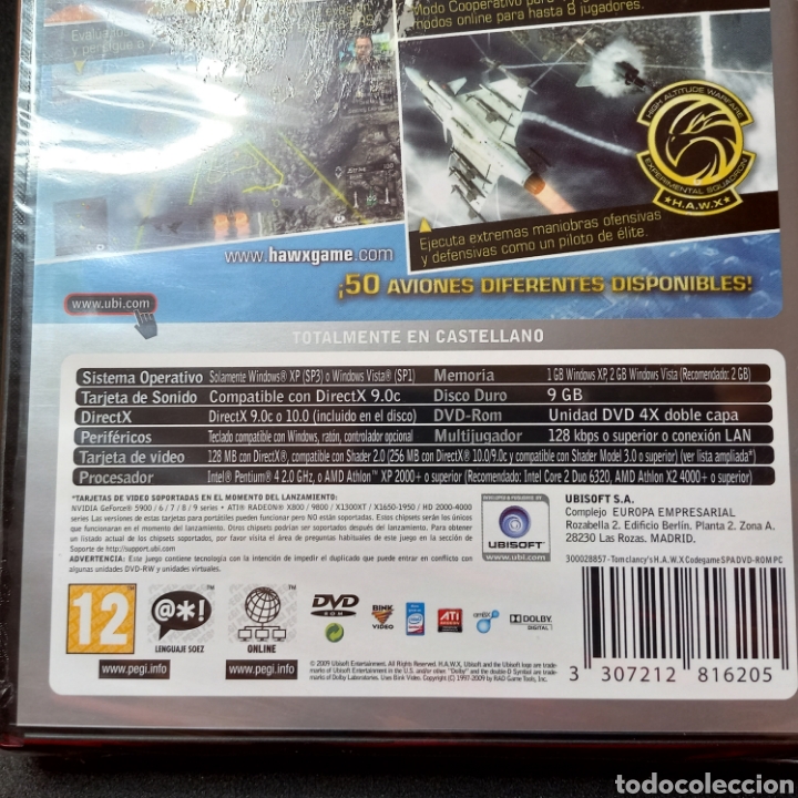 Videojuegos y consolas: TOM CLANCY`S HAWX - nuevo a estrenar - precintado - CodeGame PC DVD ROM Ubisoft - Foto 2