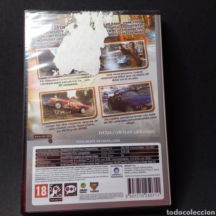 Videojuegos y consolas: DRIVER PARALLEL LINES - nuevo a estrenar - precintado - CodeGame PC DVD ROM Ubisoft - Foto 3
